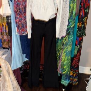 MOTHER Black Wilder Denim